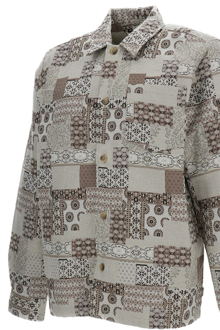 Les Deux Intricate Jacquard Cotton-Blend Overshirt With Boxy Cut