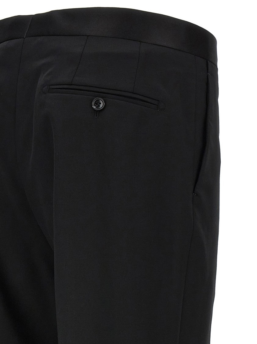 Tagliatore Black Super 110'S Wool Tuxedo Dress