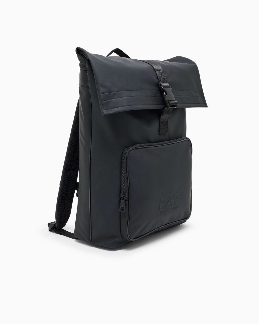 Emporio Armani Ea7 Roll-Top Backpack With Spacious Main Compartment