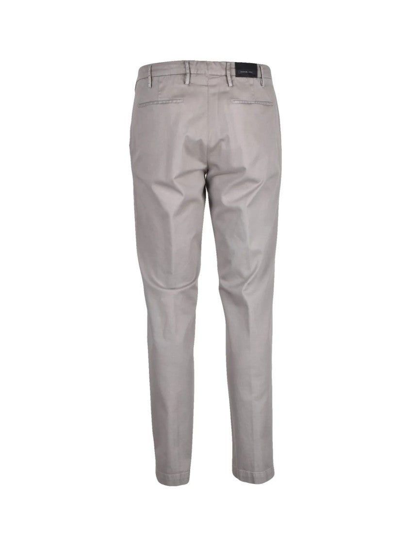 Michael Coal Grey Cotton-Blend Stretch Pants