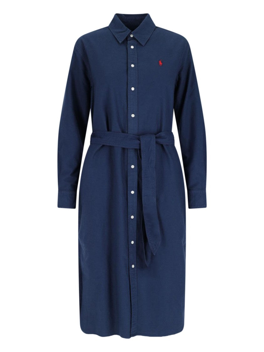 Polo Ralph Lauren Midi Shirt Dress Blue