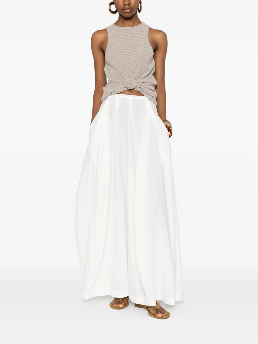 Jucca Voluminous Pleated Maxi Skirt With High Waist