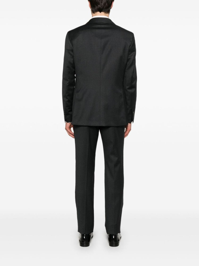 Tagliatore Tailored Wool Suit With Concealed Fastening