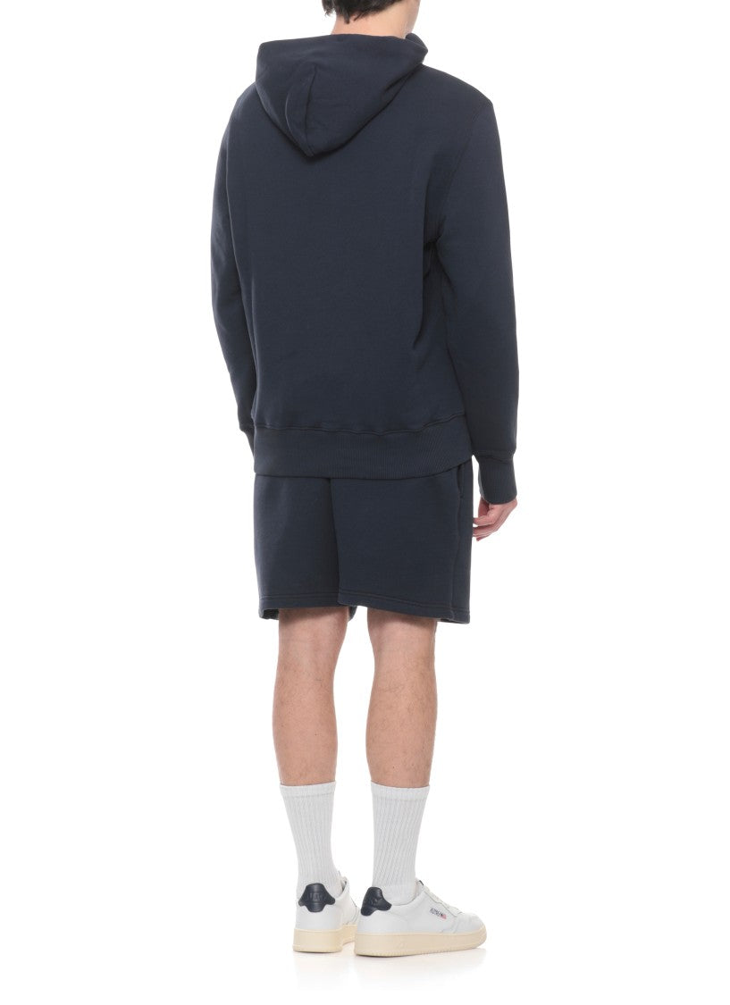 Autry Blue Embroidered Logo Cotton Hoodie
