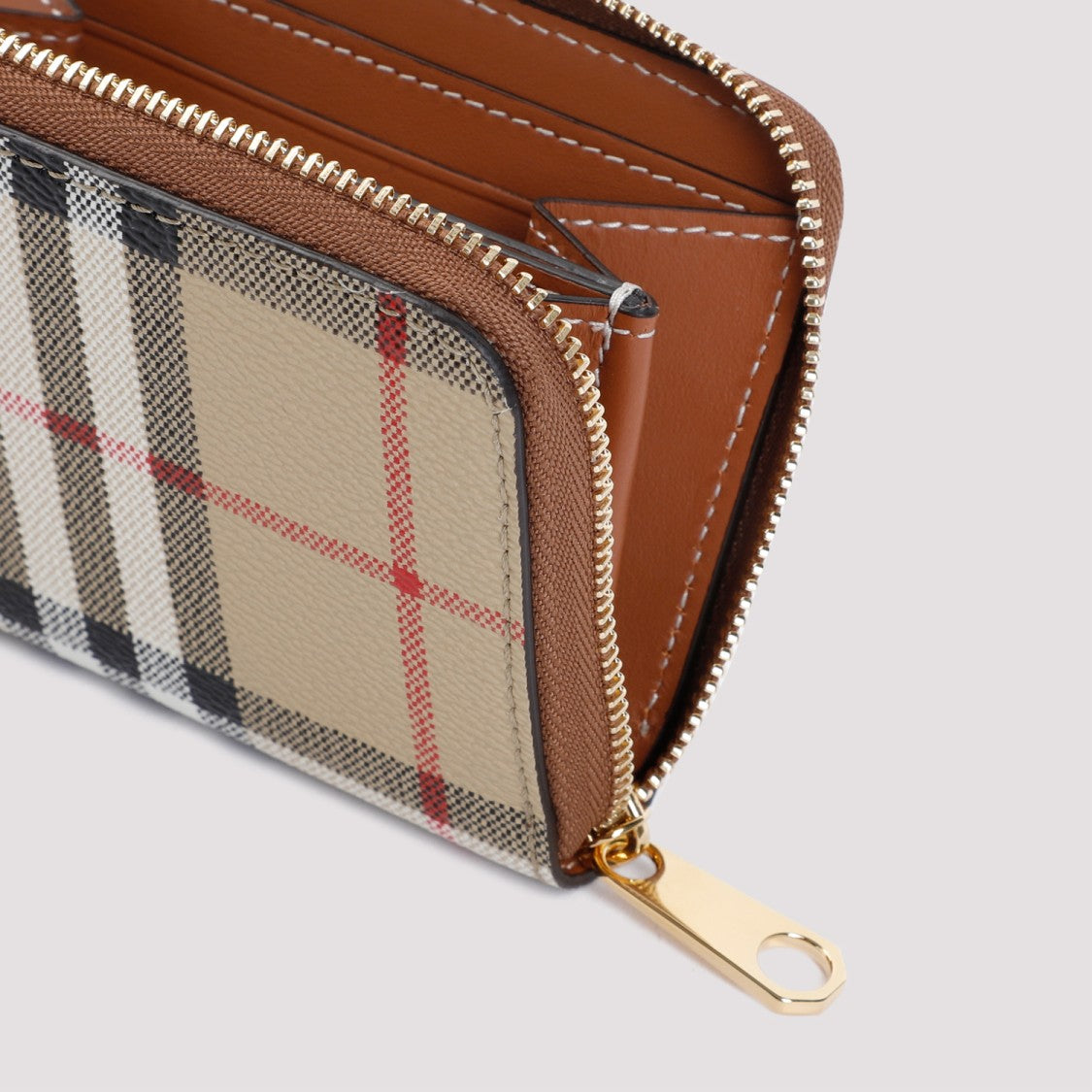 Burberry Archive Beige Mini Zip Around Wallet