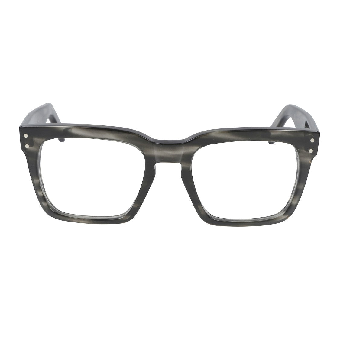 Kador Truman Bold Square Frame Eyeglasses With Marbled Grey Pattern