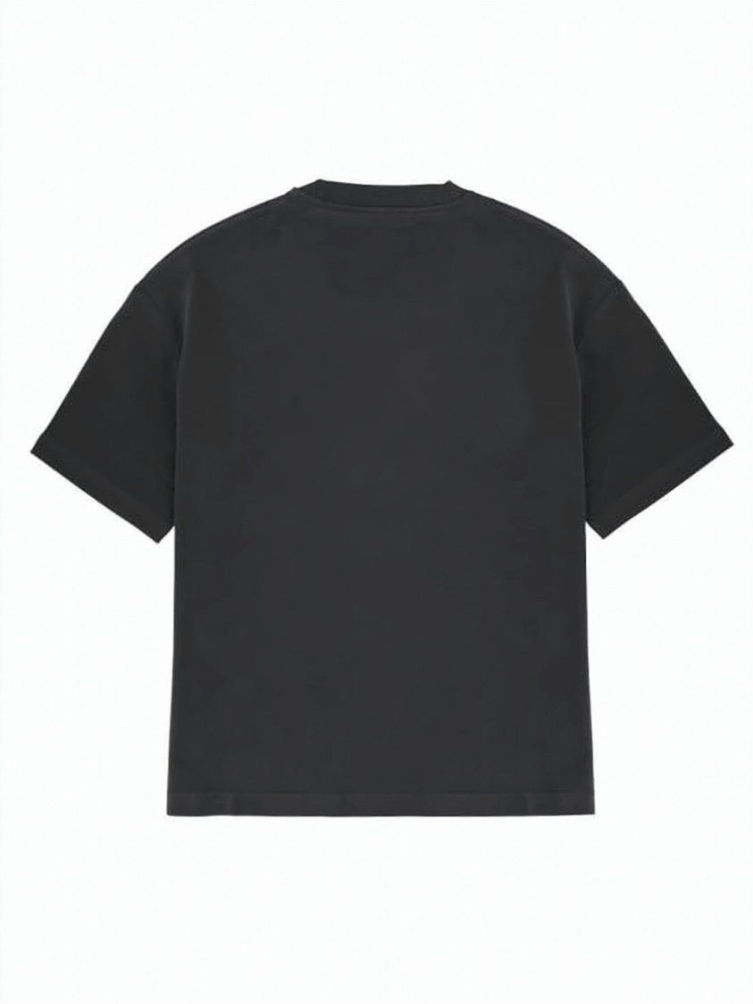 A.P.C. Oversized Boxy Black T-Shirt With Velvet Logo Print