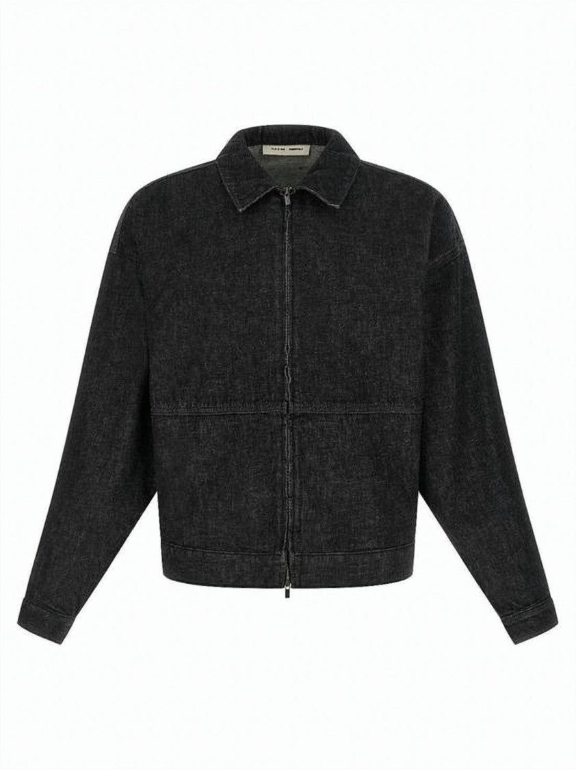 Fear Of God Cropped Black Denim Jacket