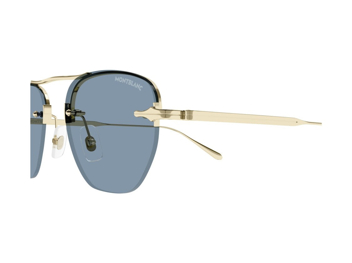 Montblanc Gold Mb0404s Rimless Double Bridge Sunglasses