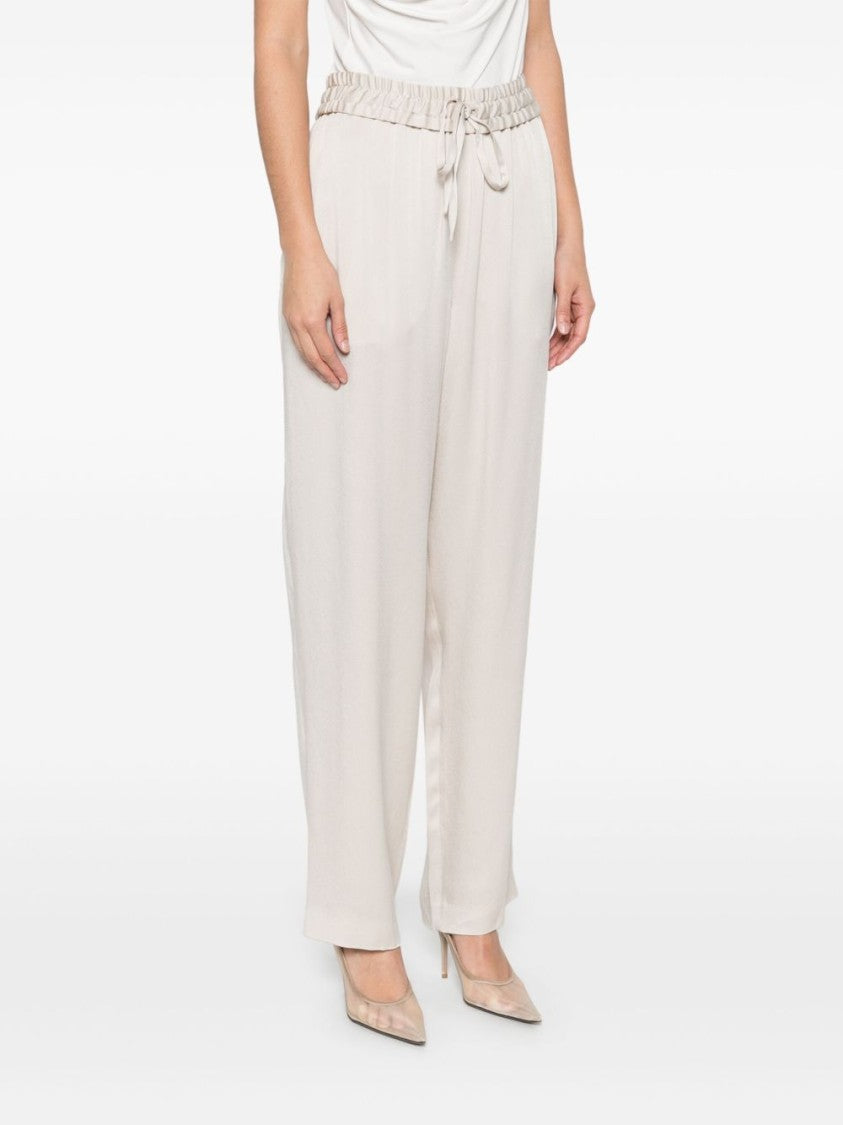 Isabel Marant Drawstring White Trousers With Relaxed Fit