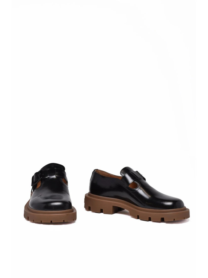 Maison Margiela Ivy Leather Shoes With Buckle Closure And Durable Sole