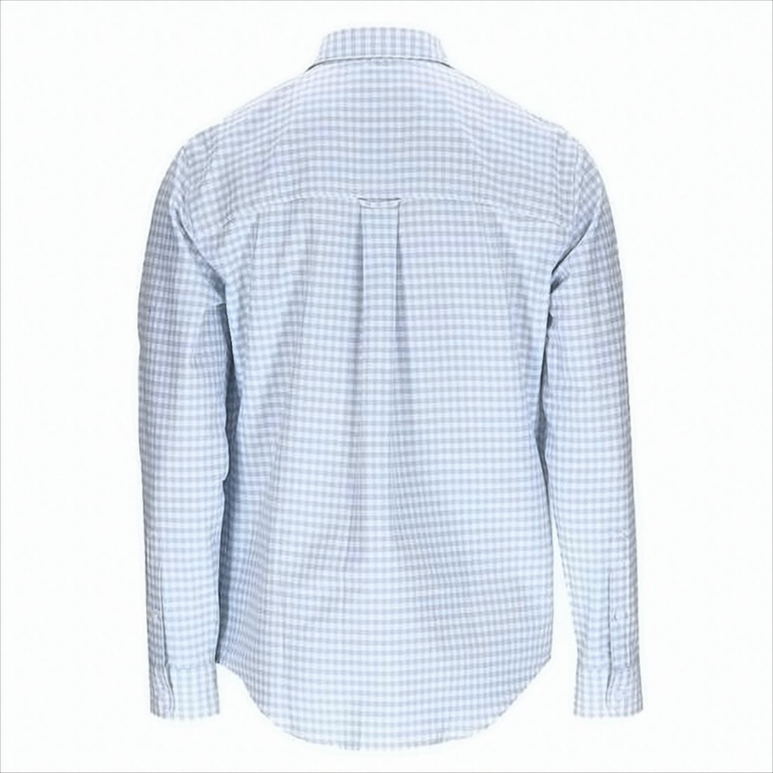 Ami Light Blue Gingham Long-Sleeve Shirt