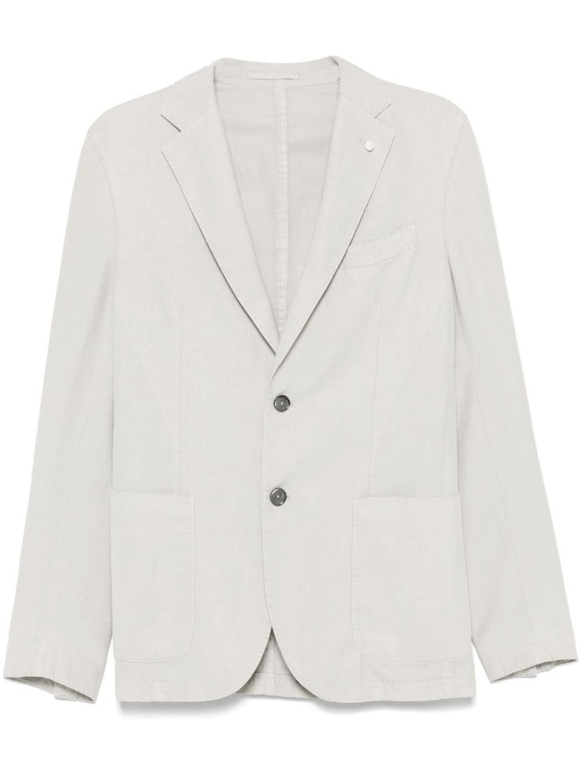 Luigi Bianchi Light Grey Cotton Jacket