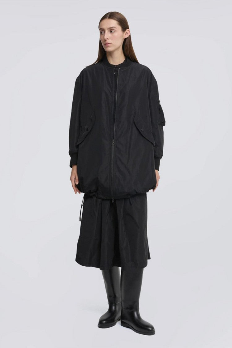 Aspesi Black Bombo Re Zip-Front Bomber Jacket
