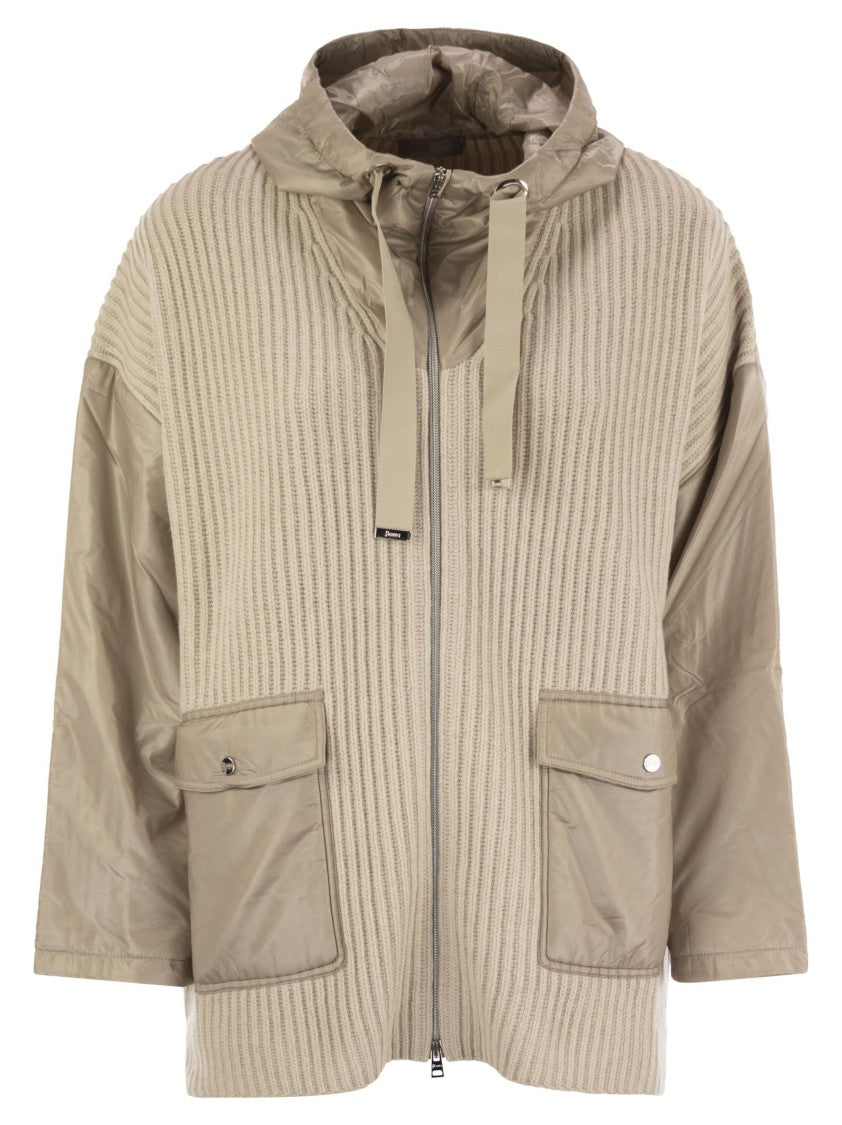 Herno Resort Jacket In Wool And Ultralight Nylon