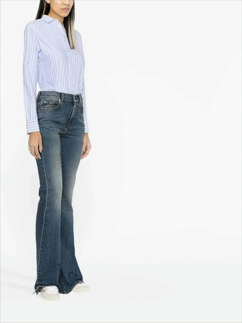 Polo Ralph Lauren Striped Button-Up Blouse With Pointed Collar