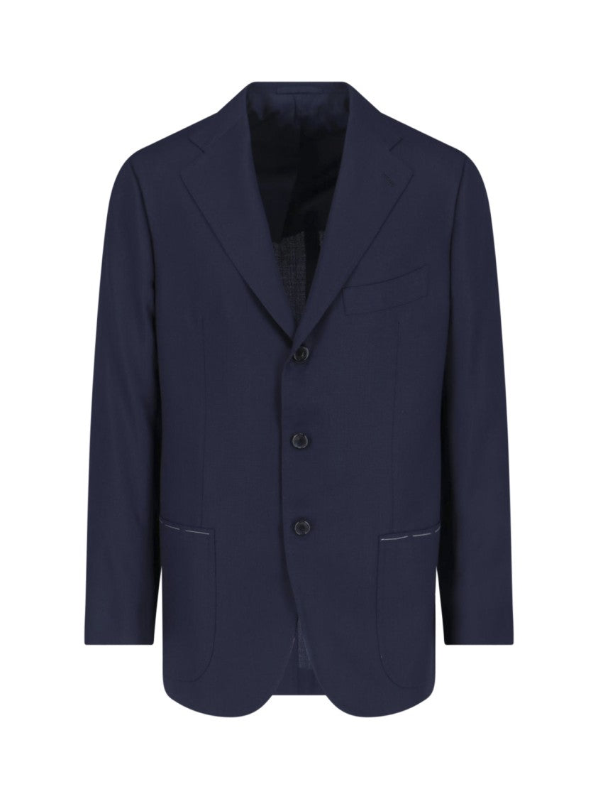 Cesare Attolini Tailored Men's Jacket With Structured Shoulders And Timeless Elegance