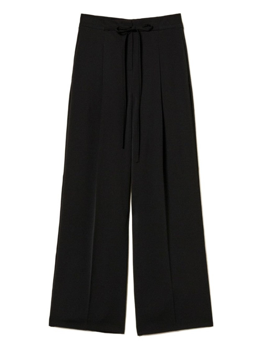 Twin-Set Wide-Leg Trousers With High Waist