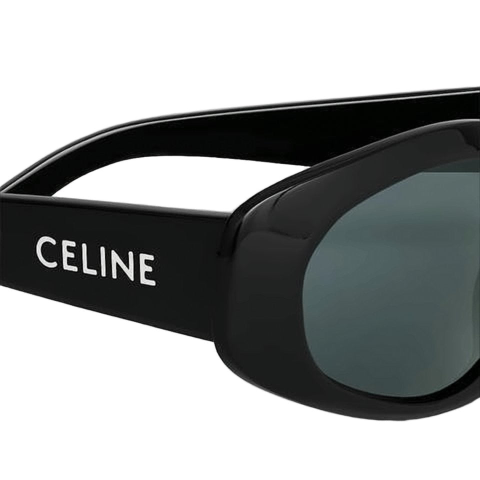 Celine Rectangular Acetate Sunglasses With Bold Logo Detail