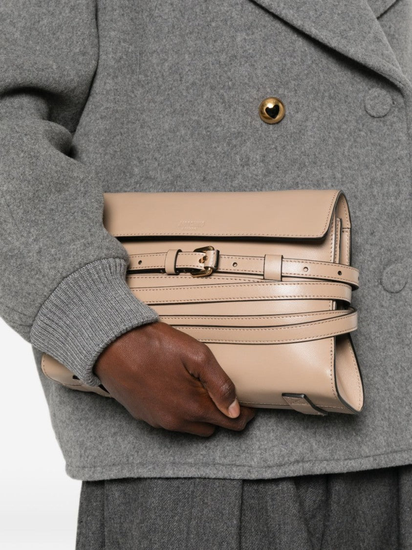 Moschino Belt Detail Rectangular Shoulder Bag