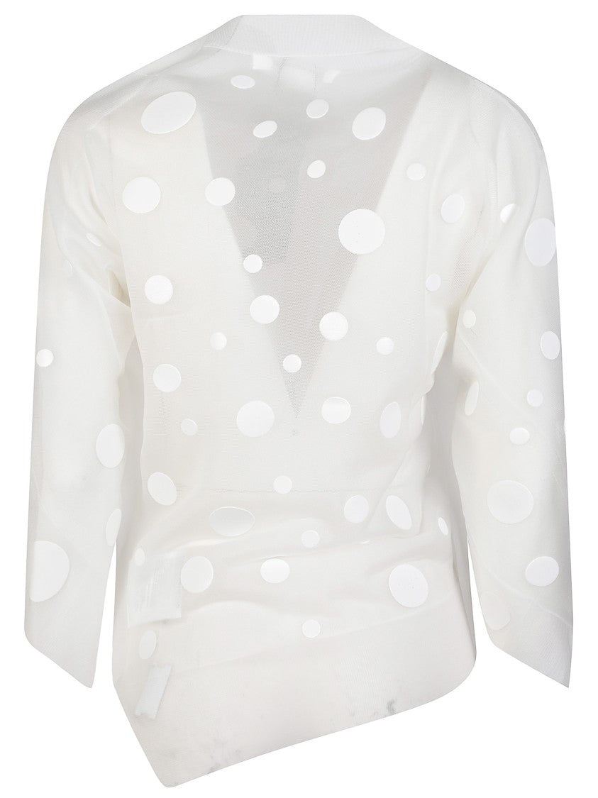 Junya Watanabe White Polka Dot Pattern Sweater
