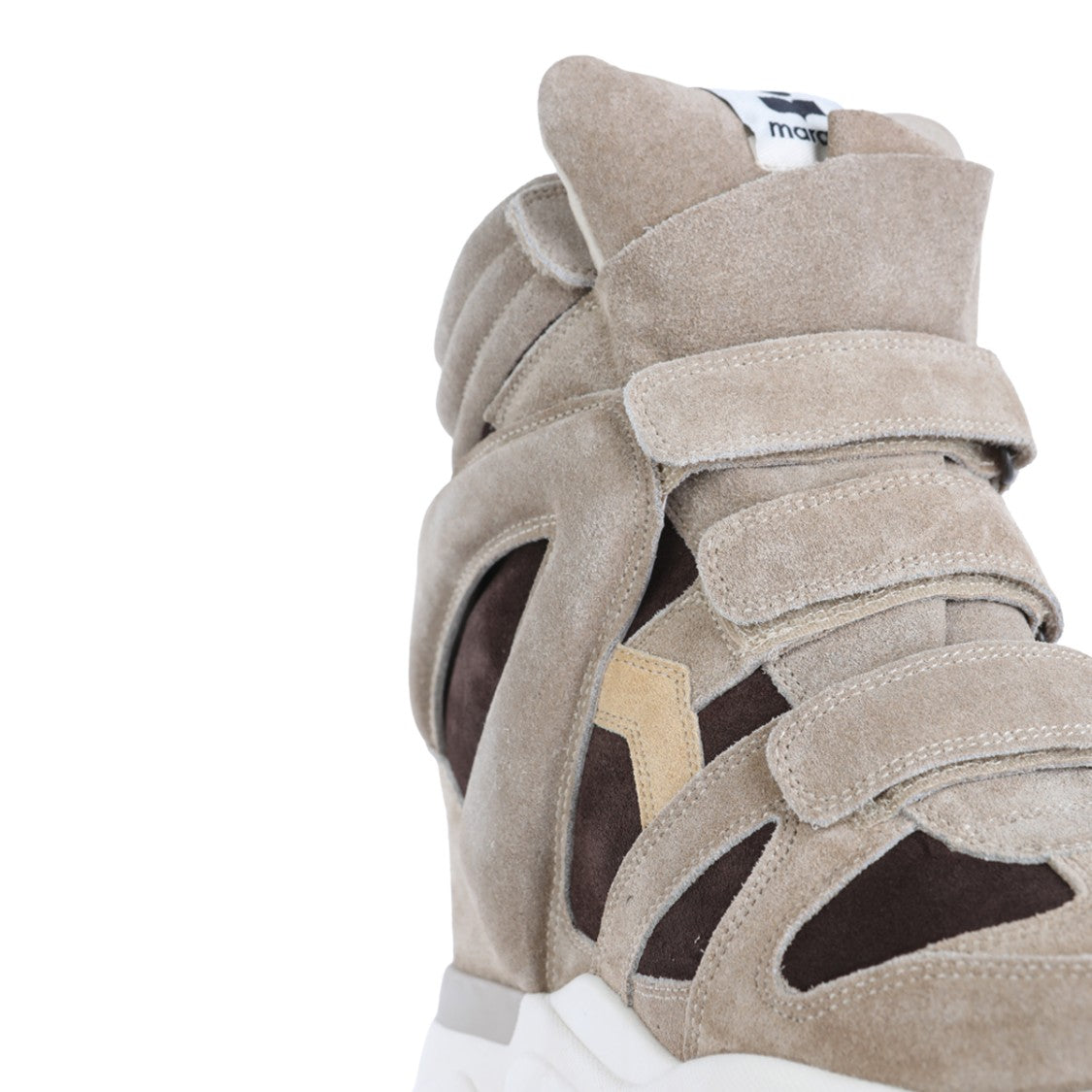 Isabel Marant Layered Velcro High-Top Sneakers
