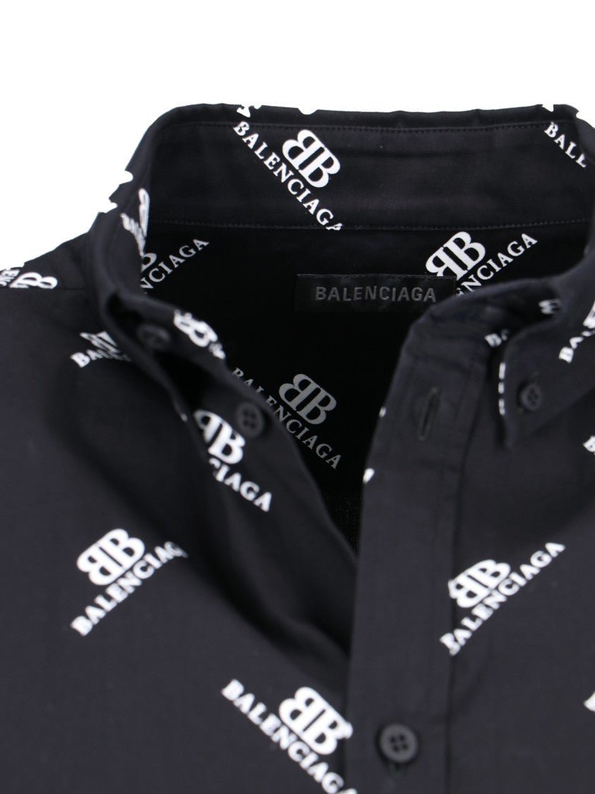 Balenciaga "Bb Monogram" Logo Shirt – Black