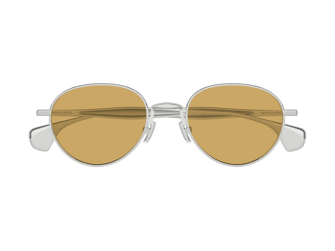 Bottega Veneta Silver Bv1396s Metal Aviator Sunglasses