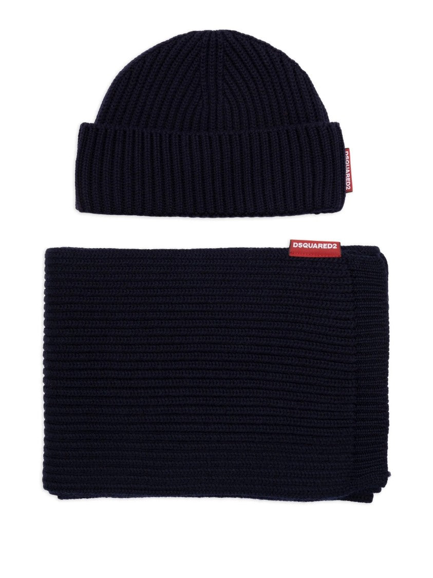 Dsquared2 Wool Ribbed Gift Box Knit Set