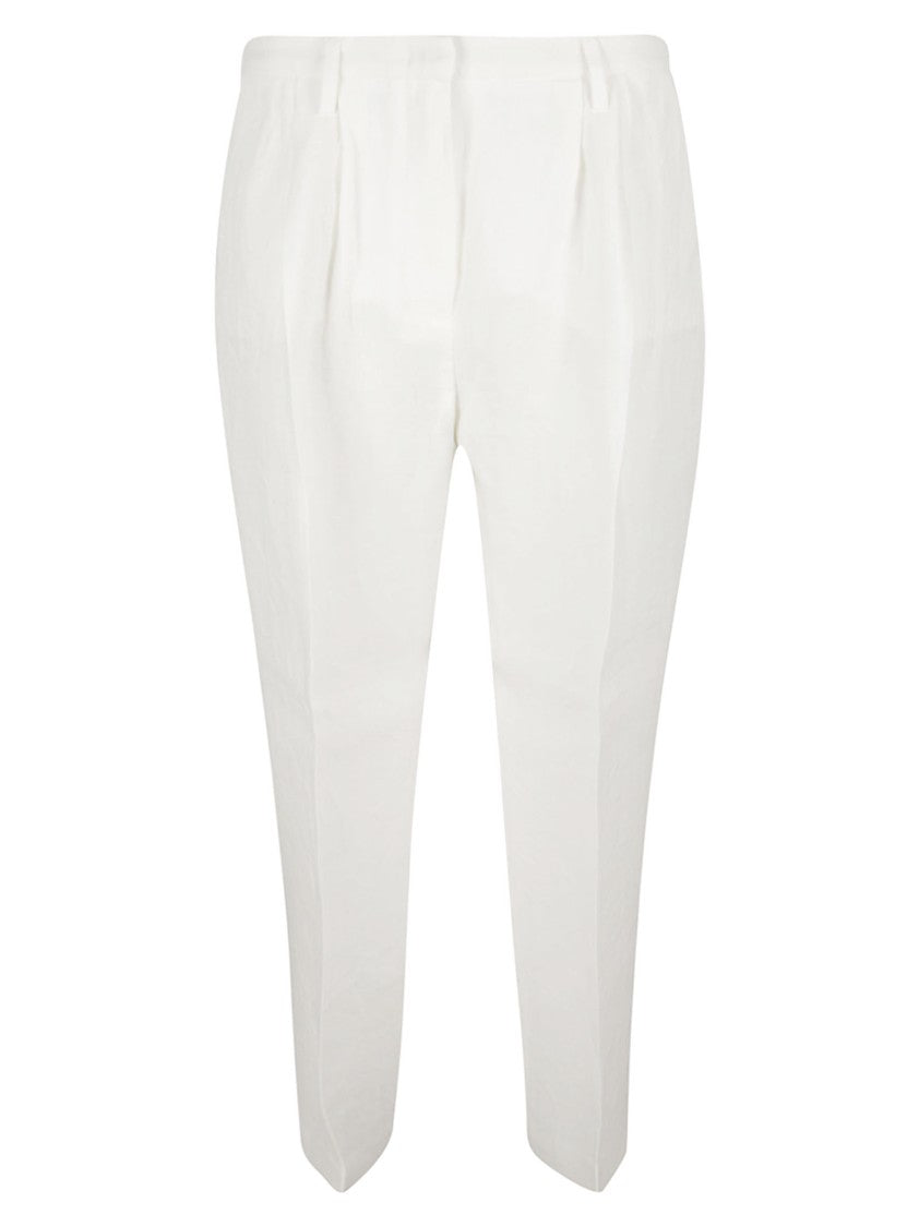 Fabiana Filippi Tailored White Trousers With High Waist