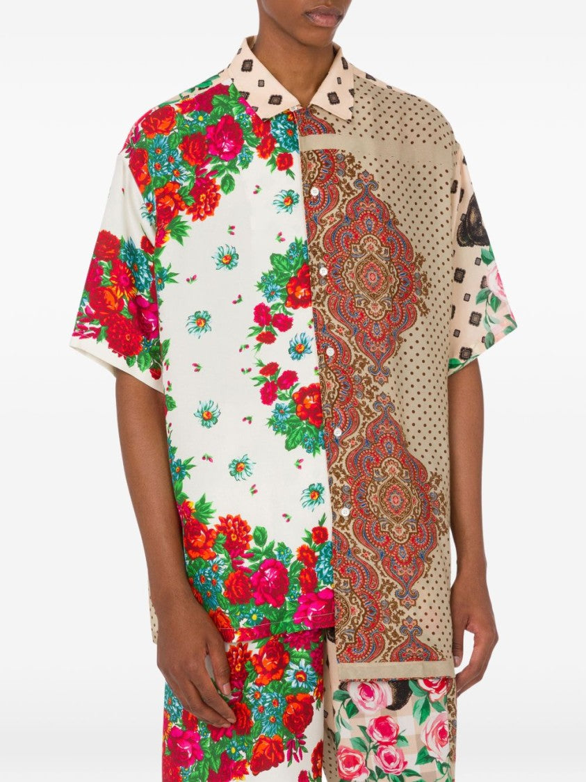 Moschino Multicolour Paisley Polka Dot Point Shirt
