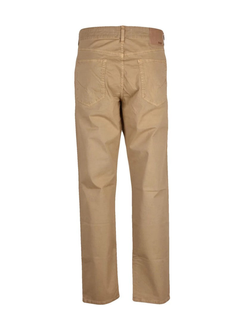 Siviglia Tailored Beige Stretch Trousers With Classic Five-Pocket Design