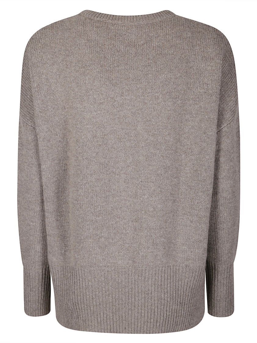 Lisa Yang Cashmere Knit Sweater With Contrast Trim And Oversized Fit