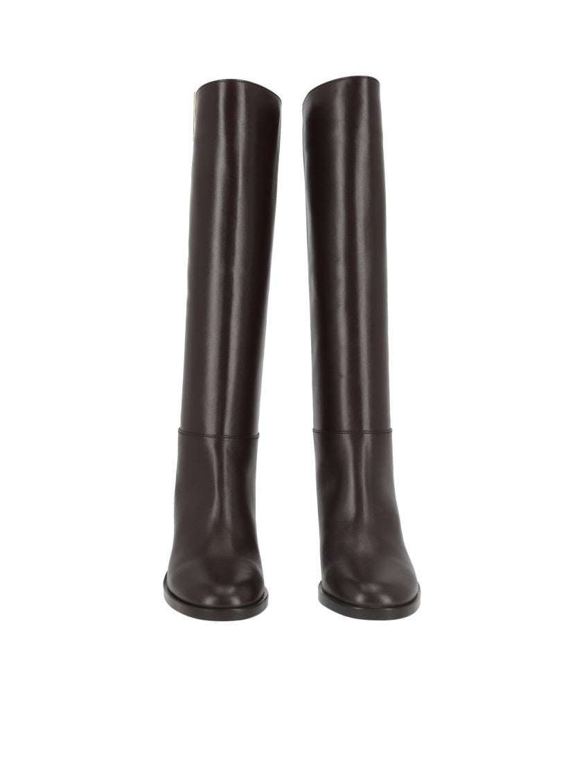 Via Roma 15 New Semplice Smooth Leather Tall Boots