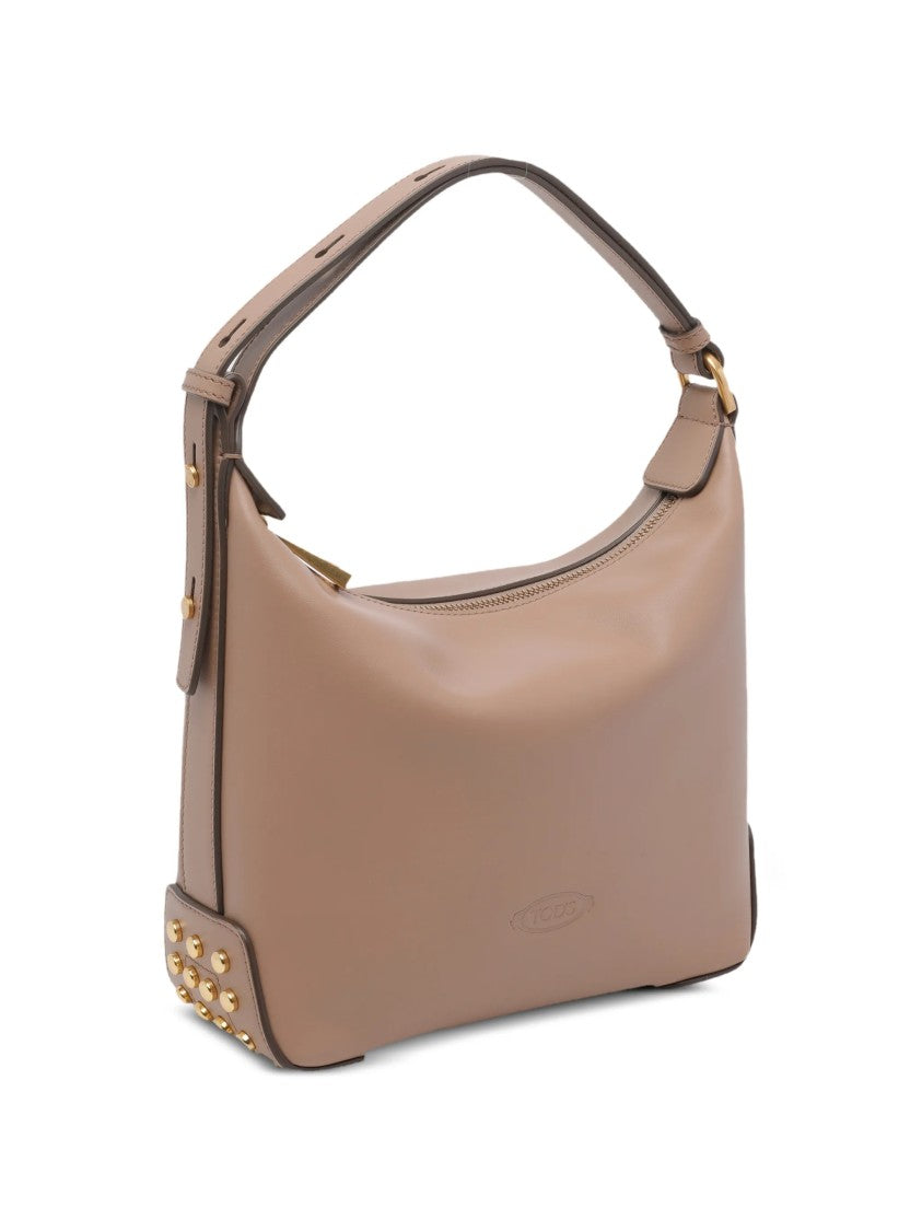 Tod's Structured Handbag With Embossed Branding And Gold-Stud Detail