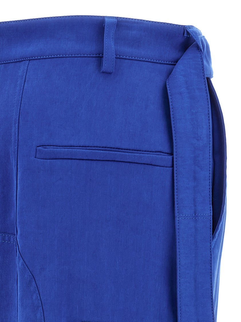 Ferragamo Cargo Pants With Unique Cuts And Removable Sash