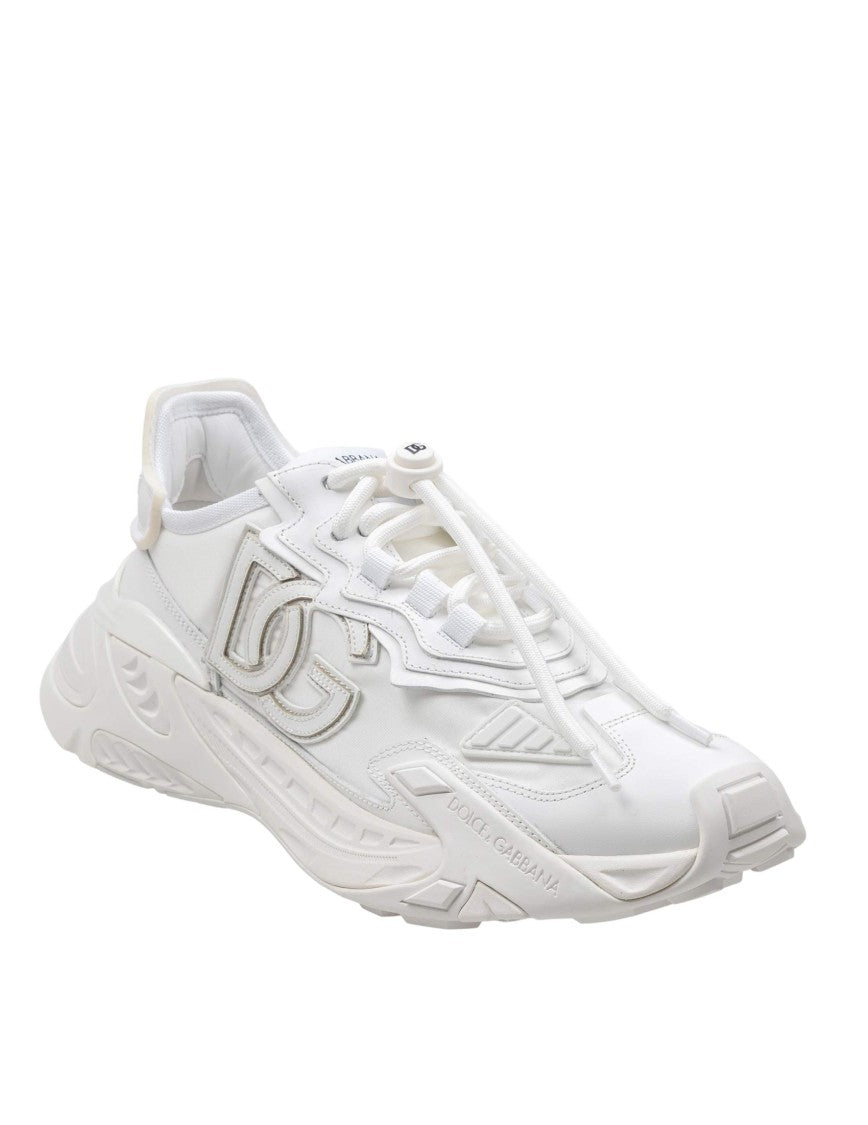 Dolce & Gabbana Day Faster Sneaker In White Fabric