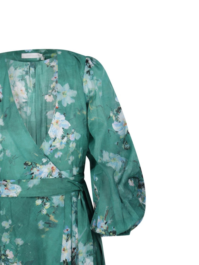 Zimmermann Everley Wrap Midi Dress