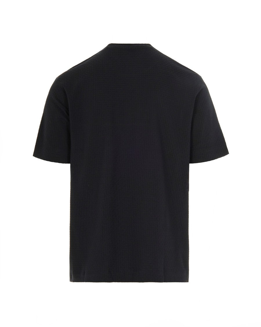 Emporio Armani Navy Blue Cotton T-Shirt