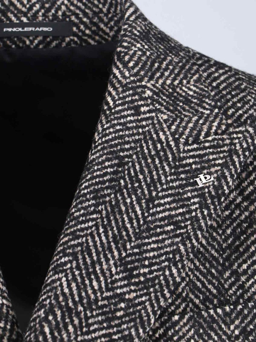 Tagliatore "Pino Lerario" Double-Breasted Coat Black