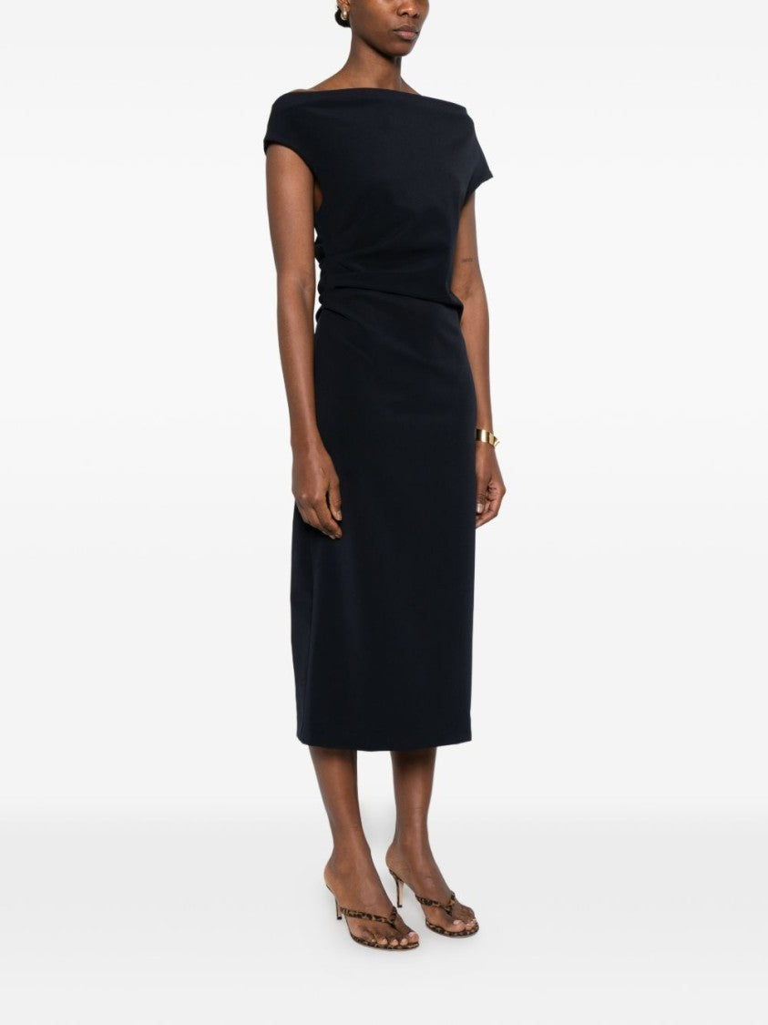 Parosh Off-The-Shoulder Fitted Midi Dress