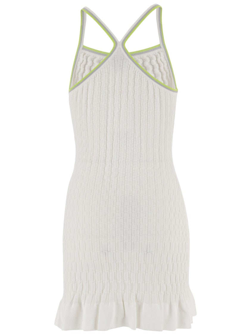 Casablanca Viscose Blend Mini Dress With Geometric Pattern