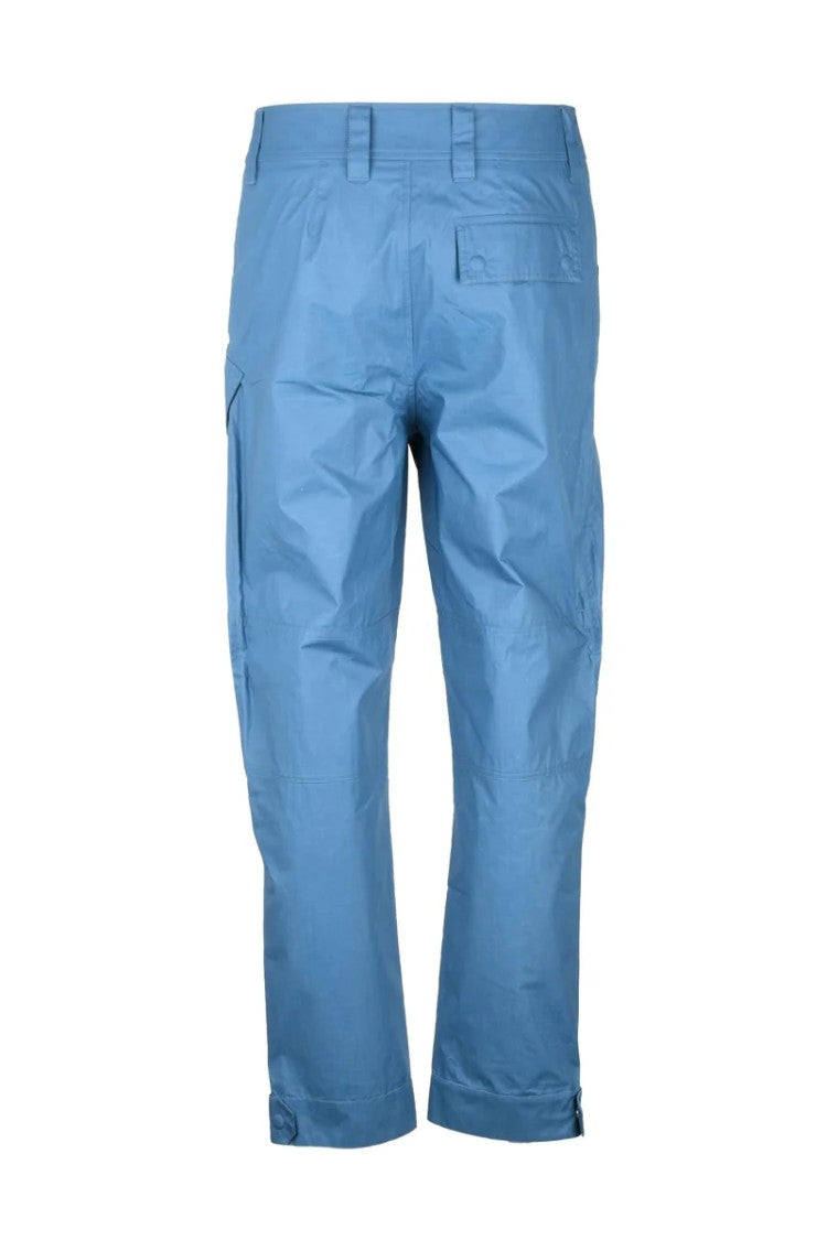 Dior Waxed Effect Cargo Trousers - Light Blue