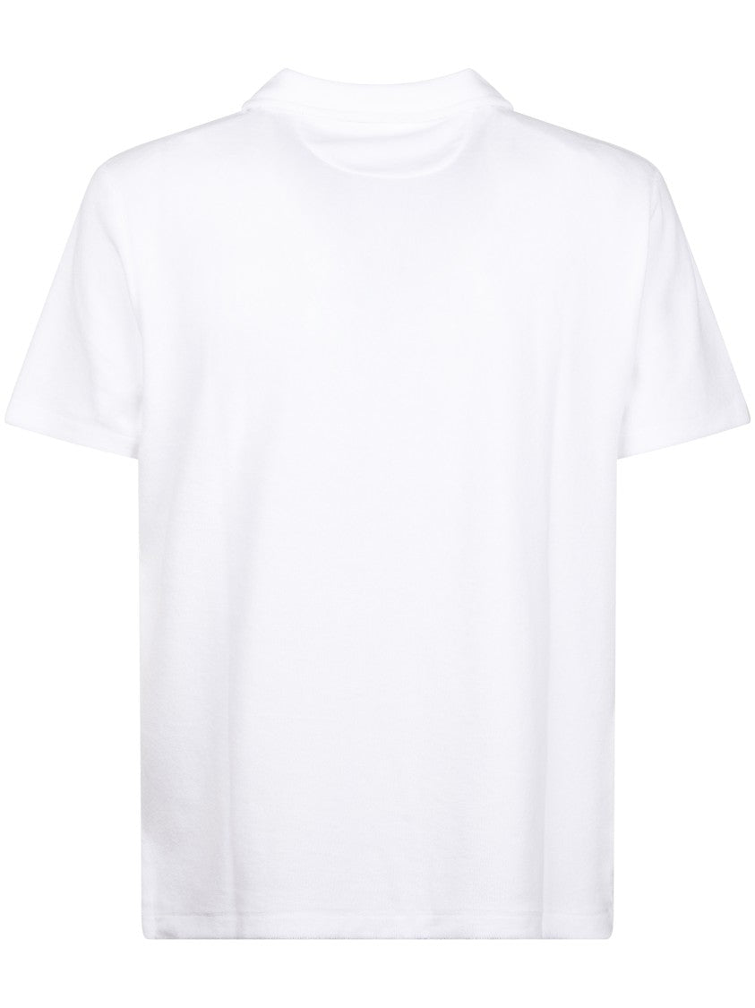 Polo Ralph Lauren White Knit Polo Shirt With Classic Collar