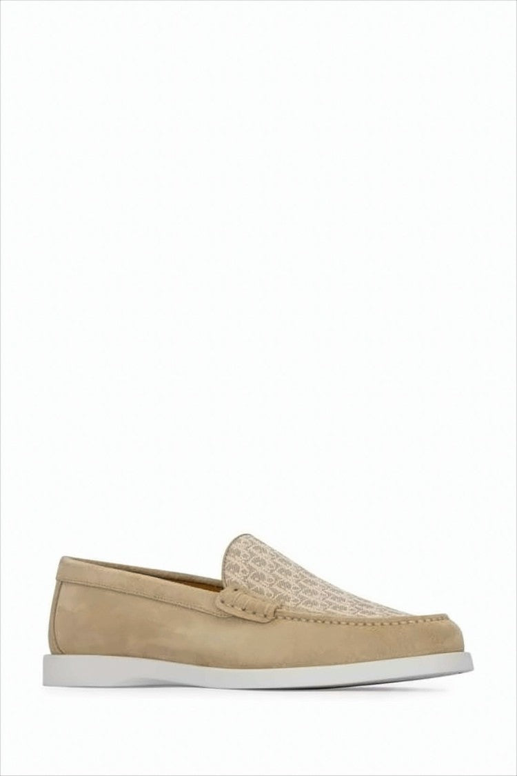 Dior Suede Loafers With Patterned Panel