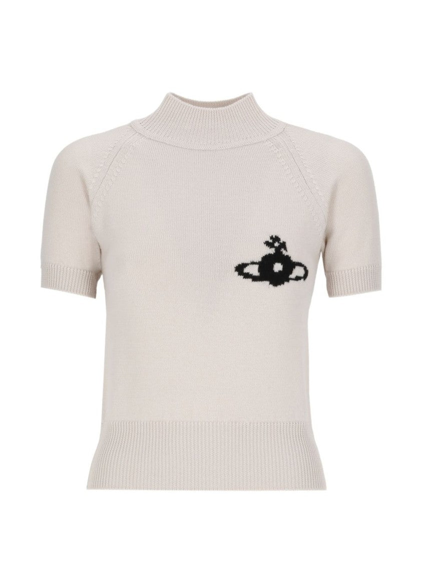 Vivienne Westwood Fitted Short-Sleeve Embroidered Top