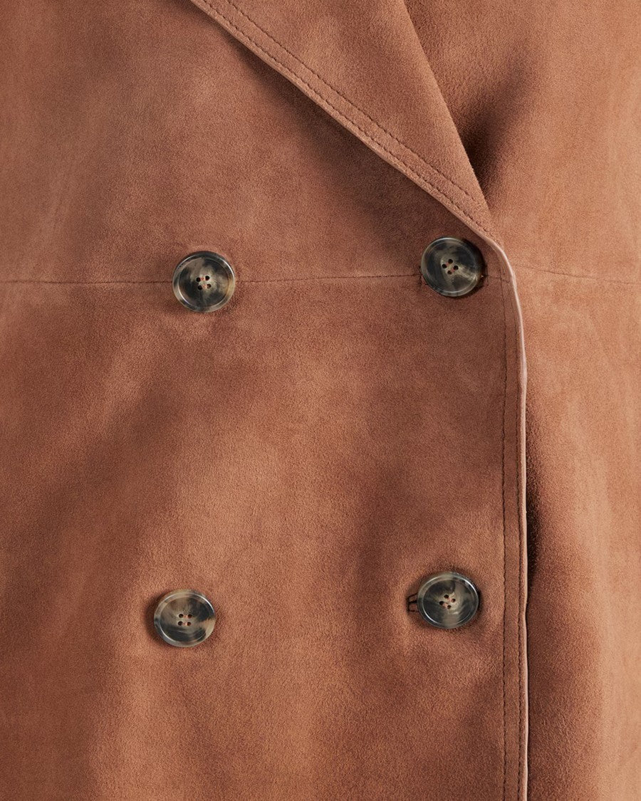 Max Mara Sospiro Terracotta Double-Breasted Jacket