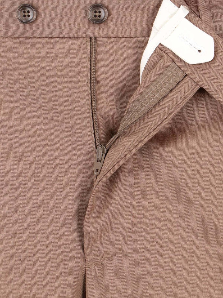 Tagliatore Brown Wool Single-Breasted Suit With Pants