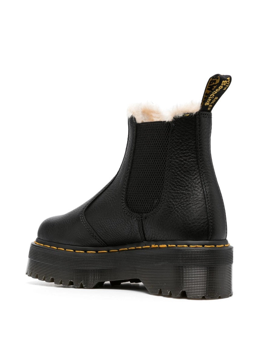 Dr. Martens Black 2976 Quad Fl Pisa Leather Ankle Boots