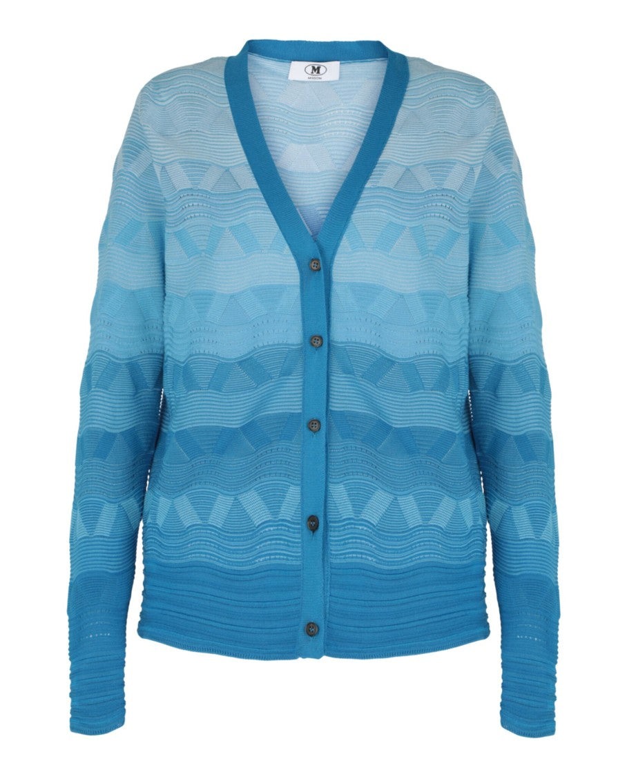 M Missoni Wave-Pattern Slim Cardigan